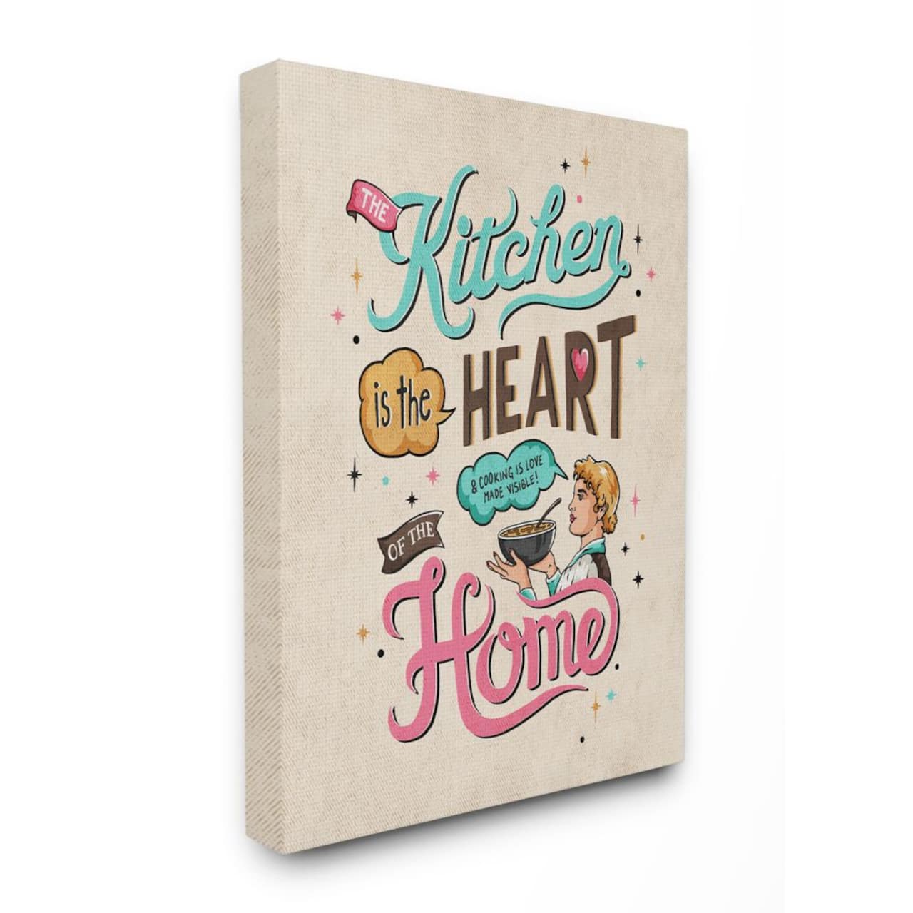Stupell Industries Kitchen Heart & Home Vintage Comic Book Canvas Wall Art